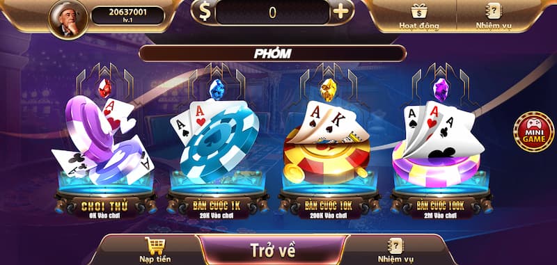 Phỏm TDTC: Hướng dẫn cách chơi chi tiết cho người mới 2 Nhiều bàn cược phỏm khác nhau